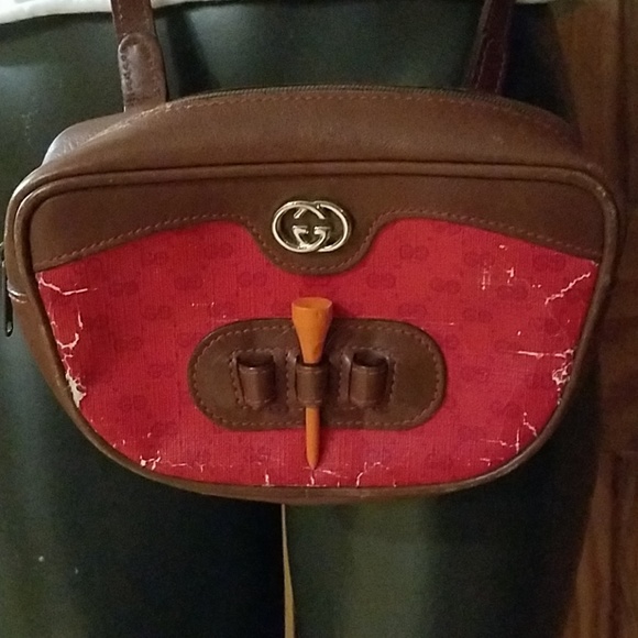 Gucci Handbags - Authentic Gucci Golf Tee Bag Red Vintage